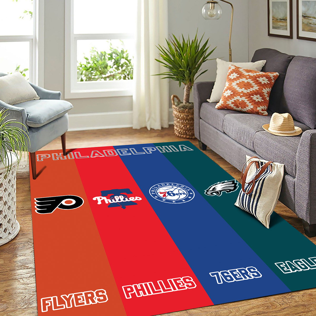 Philadelphia Flyers 76ers Phillies Eagles Proud Of State Sport Rug2B1 bTalv