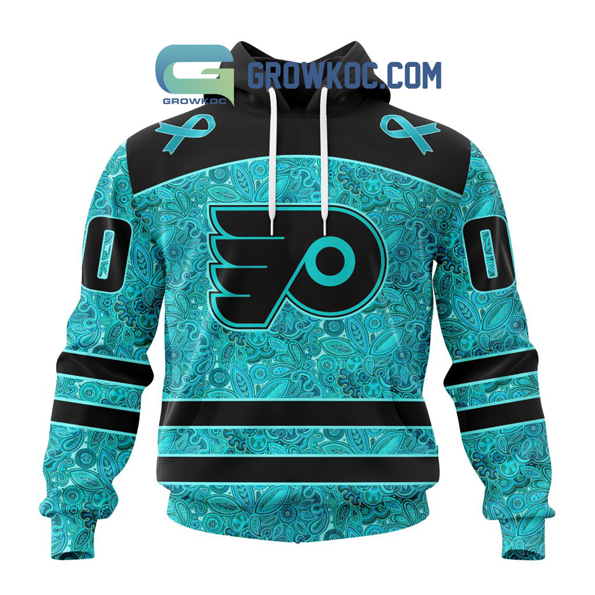 Philadelphia Flyers Fight Ovarian Cancer Personalized Hoodie Shirts2B1 RqGYW