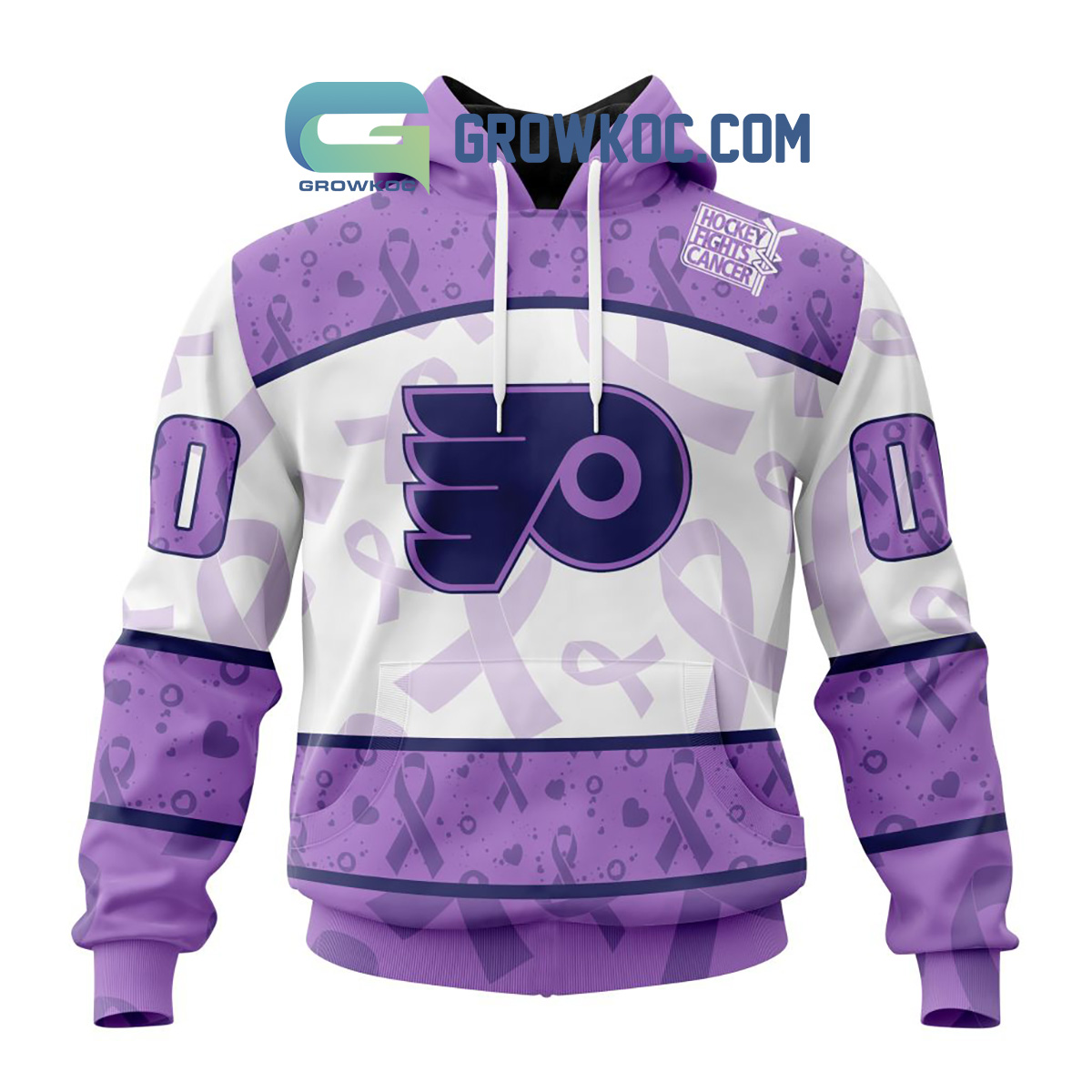 Philadelphia Flyers Lavender Fight Cancer Personalized Hoodie Shirts2B1 G3Vg2