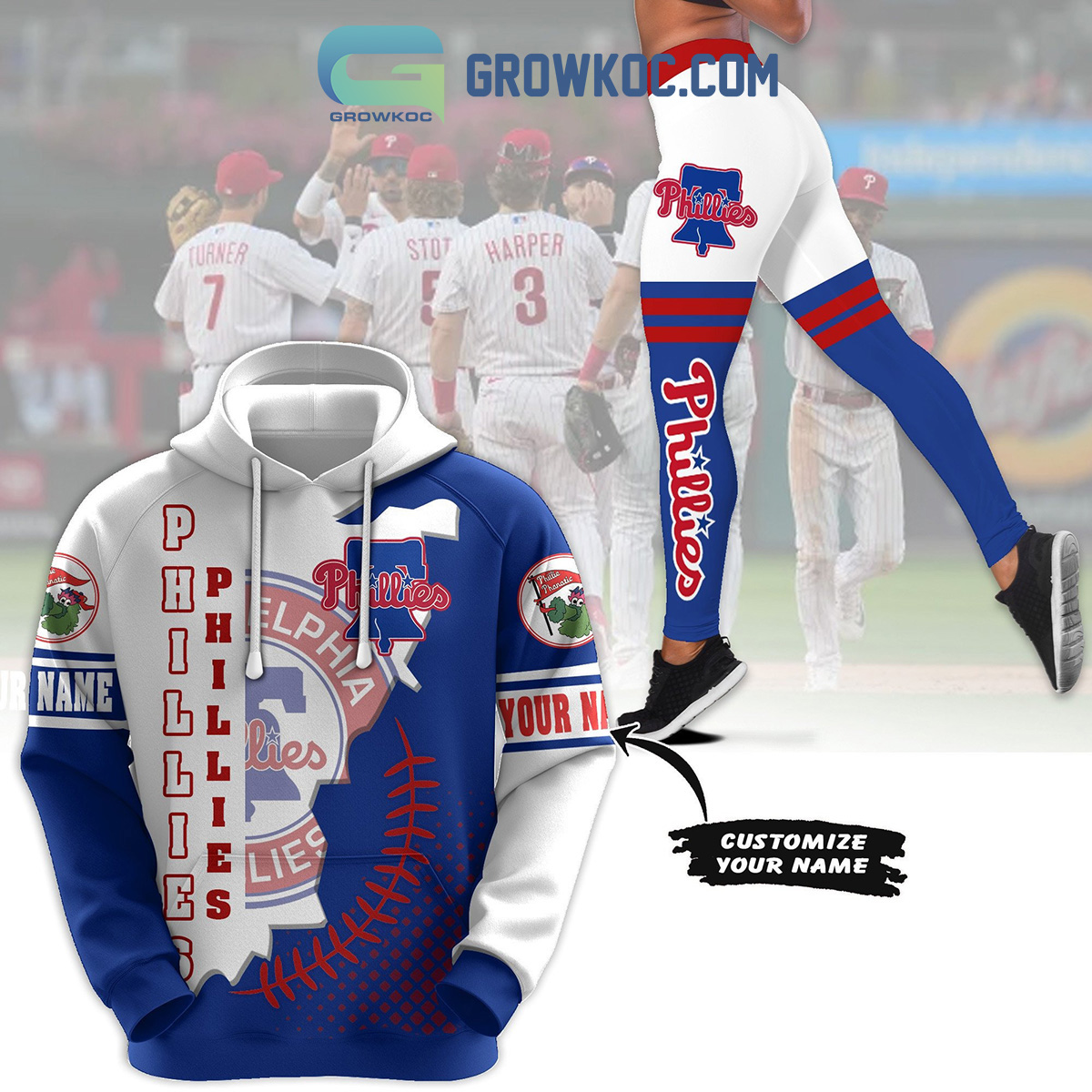 Philadelphia Phillies Personalized Hoodie Leggings Set2B1 hh7dw