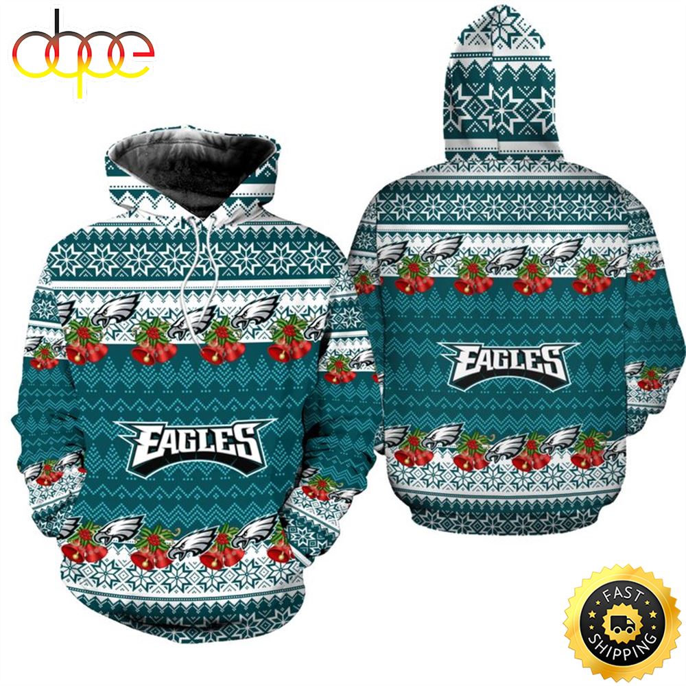 Philadelphia Eagles Christmas Football NFL All Over Print Hoodie Shirt