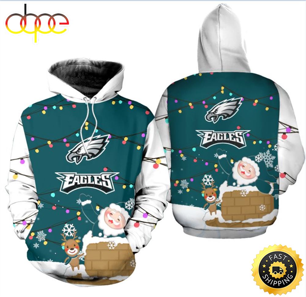 Philadelphia Eagles Christmas Pattern Snowman All Over print Christmas Shirt 1