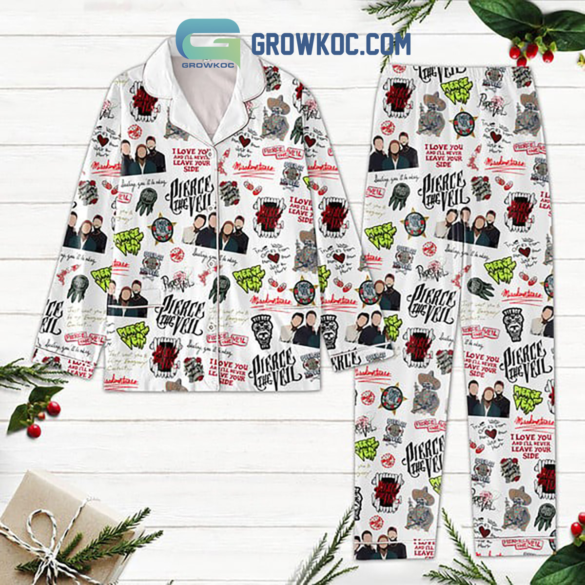 Pierce The Veil I Love You Polyester Pajamas Set2B1 Fv9Ov