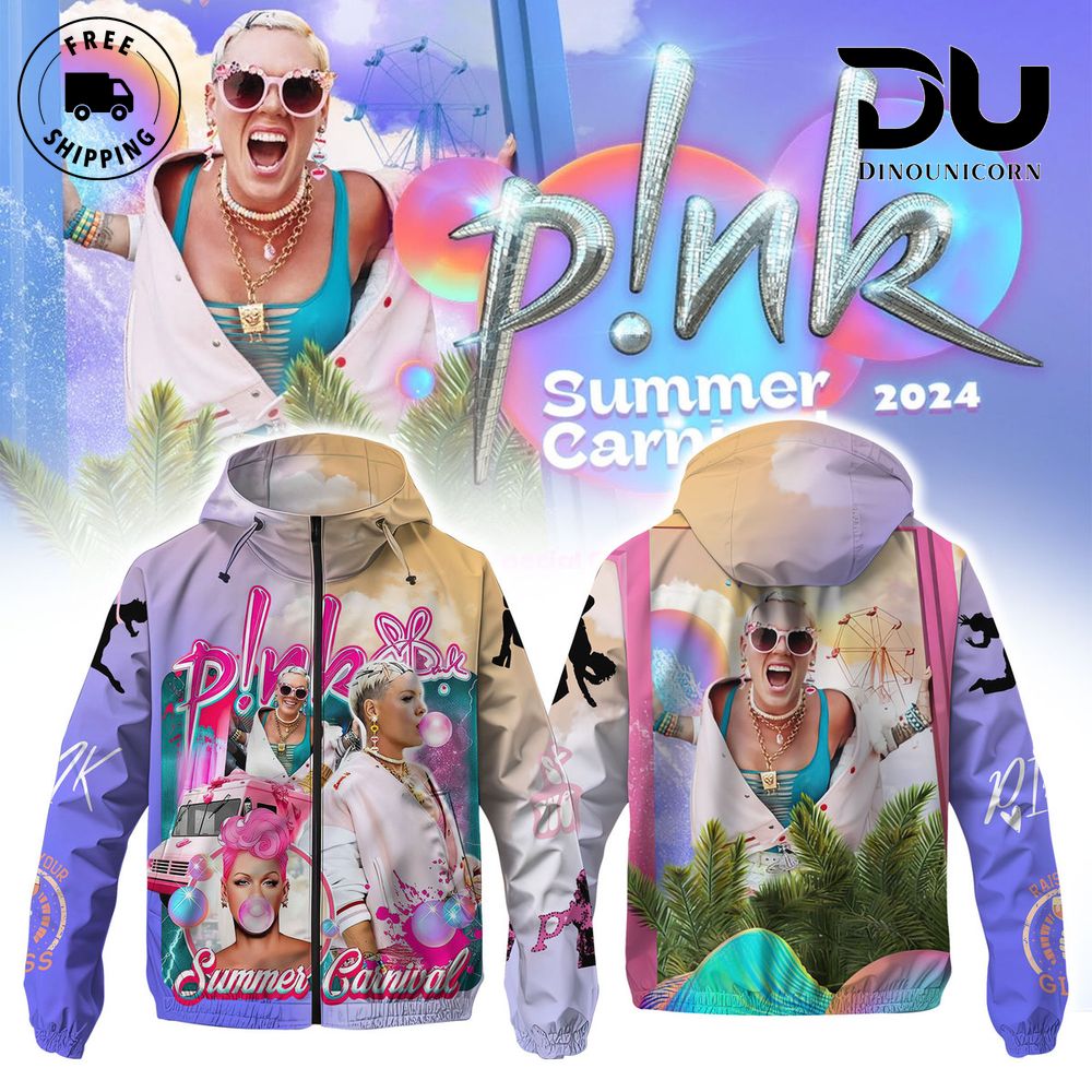 Pink Summer Carnival 2024 Limited Edition Windbreaker Jacket 4