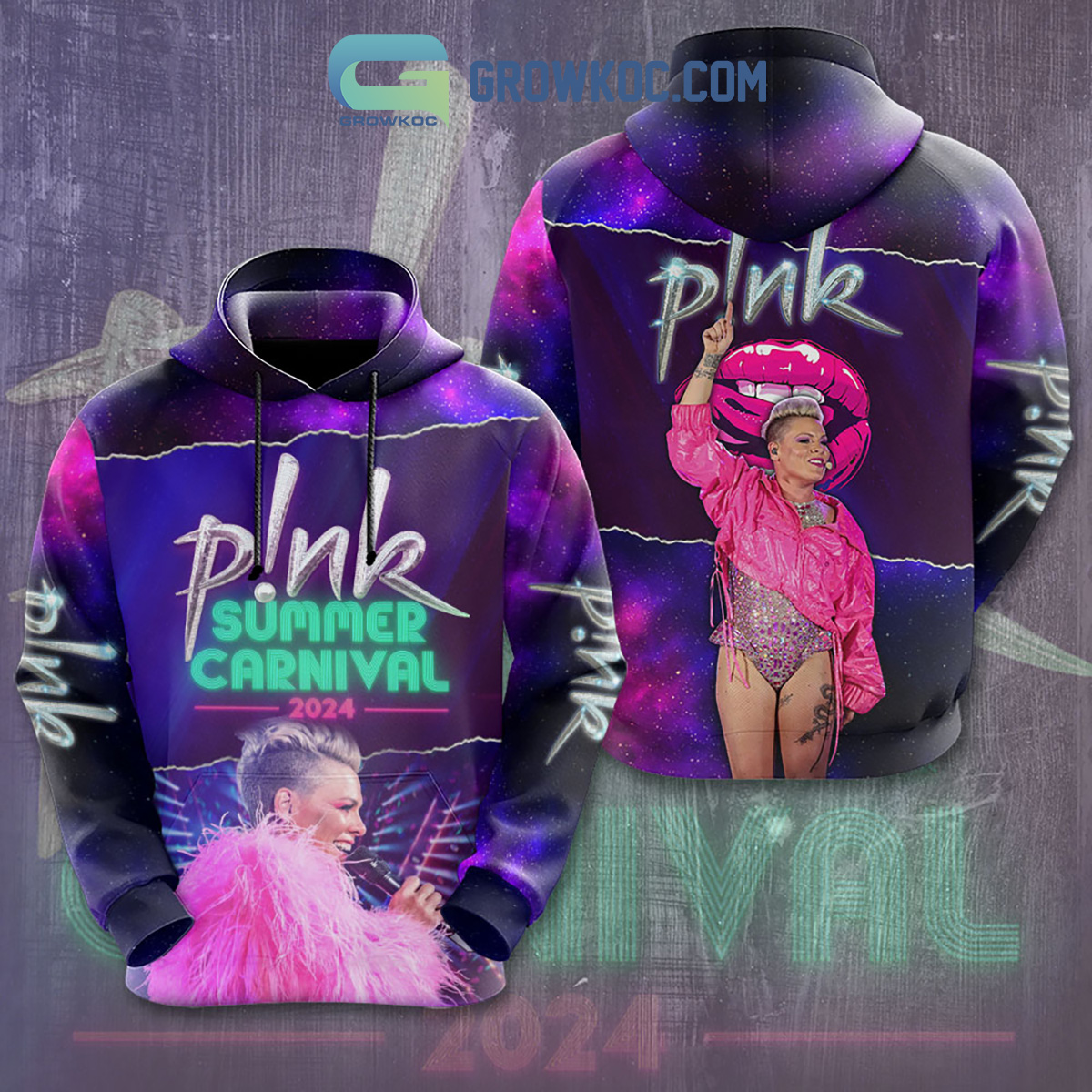 Pink Summer Carnival 2024 Tour Hoodie Shirts2B1 LDZZP