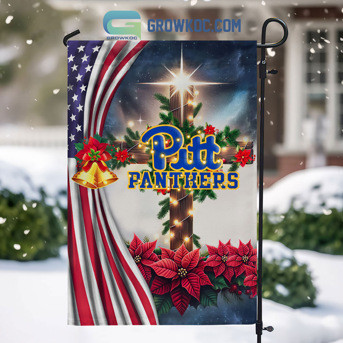 Pittsburgh Panthers NCAA Jesus Christmas House Garden Flags2B1 3cvxr