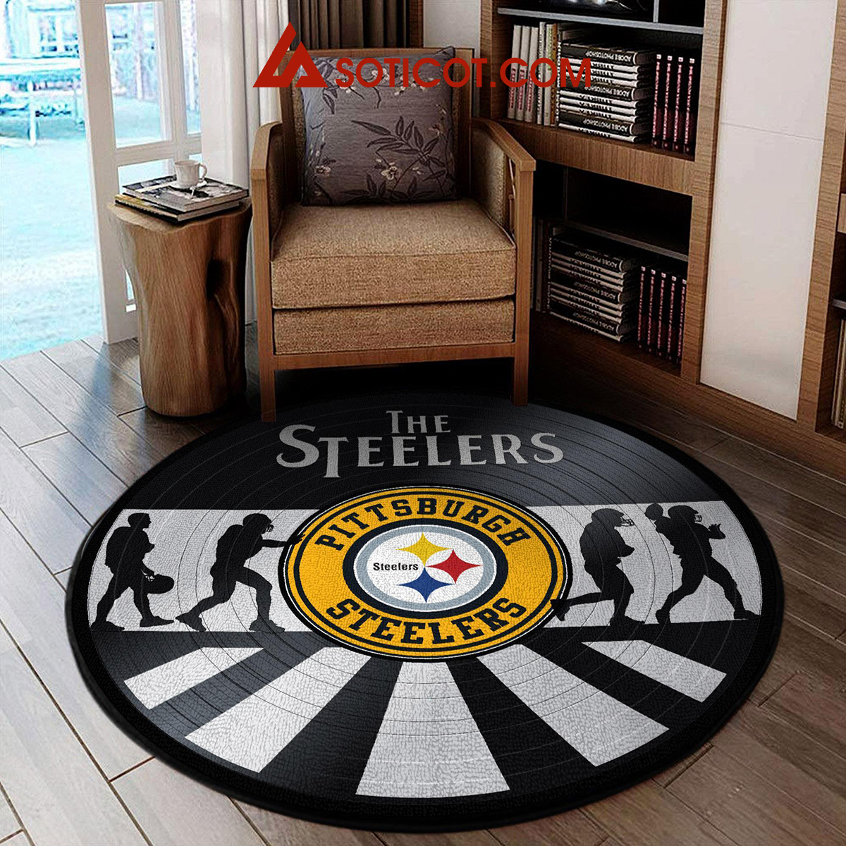 Pittsburgh Steelers New Style Sports Round Rug Carpet Livingroom Mat2B1 JEz5U