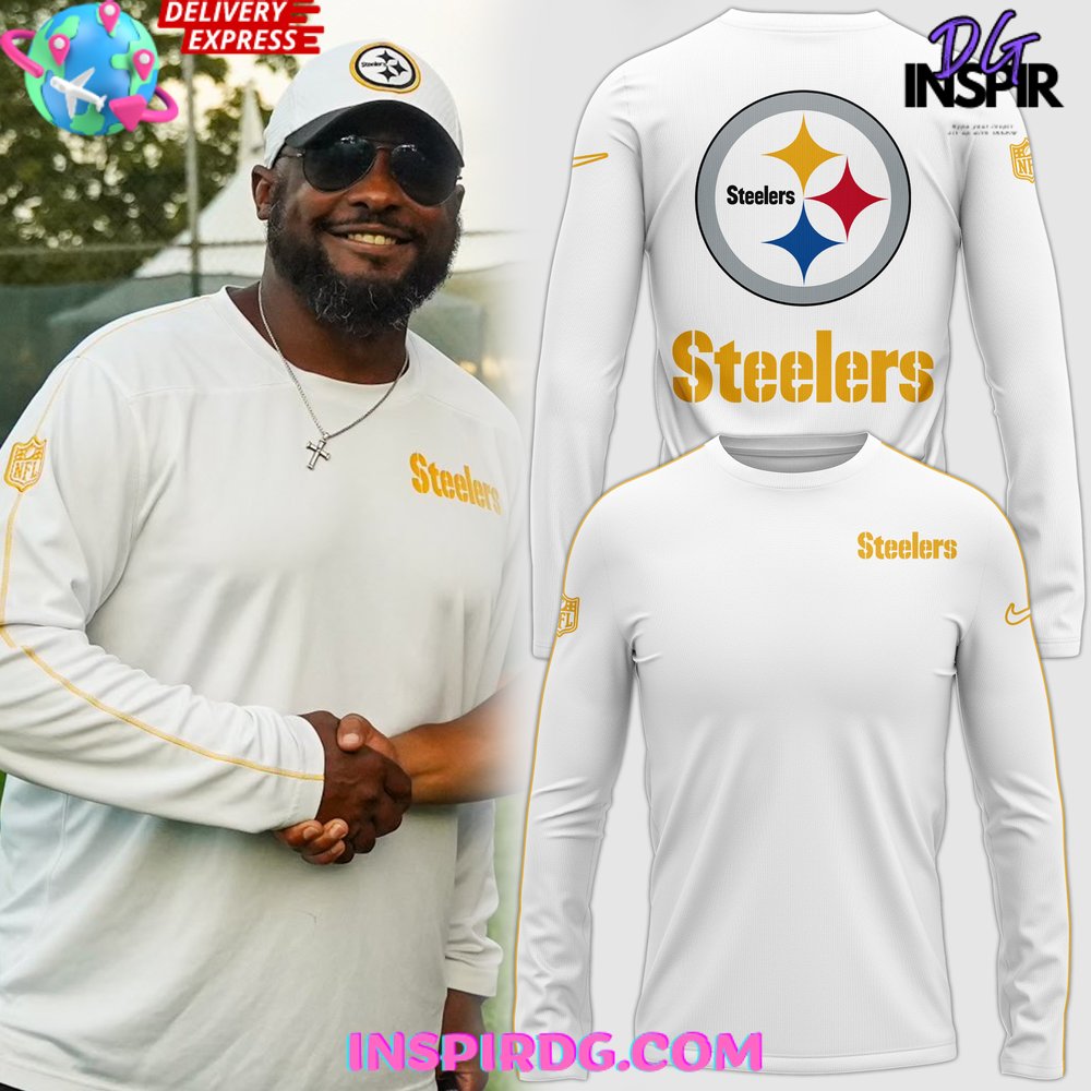 Pittsburgh Steelers Nike 2024 White Out Sweatshirt 1