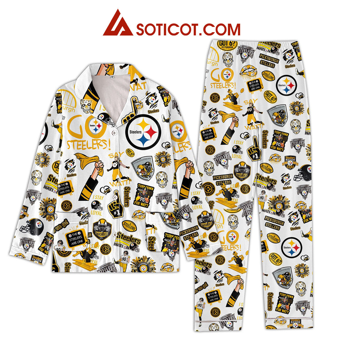 Pittsburgh Steelers Turn Down For Watt I Stay Loyal Pajamas Set2B1 ztgHh