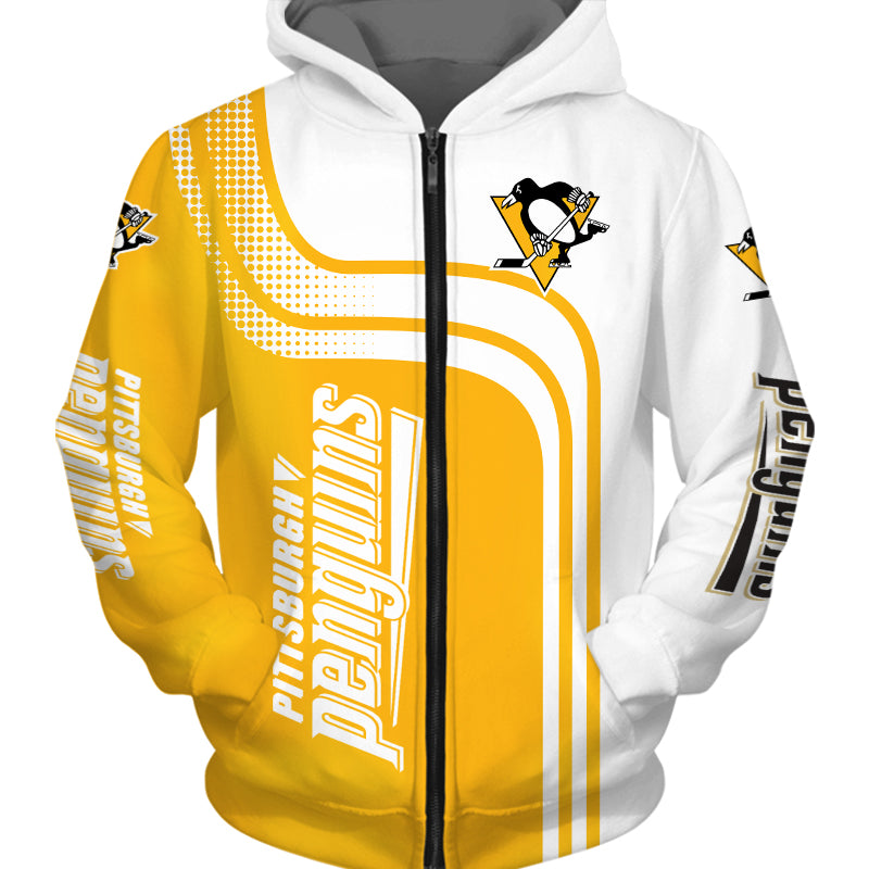 Pittsburgh Penguins Zip Up Hoodie 3D With Hooded Long Sleeve 1000x