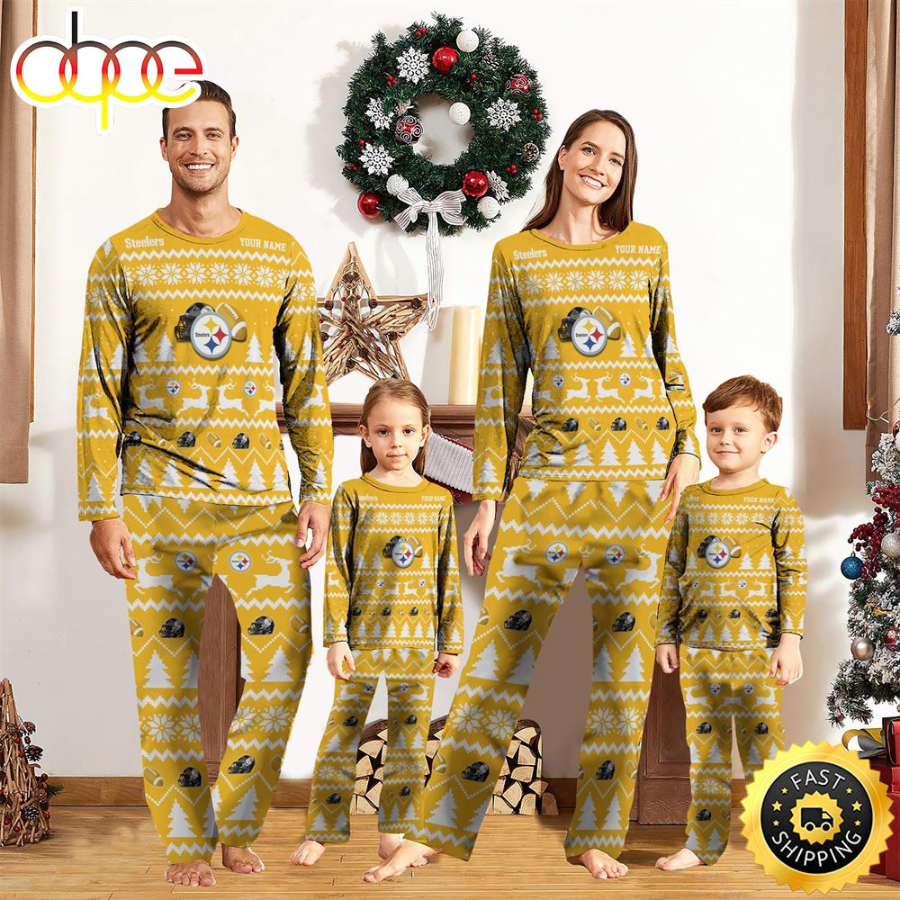 Pittsburgh Steelers Christmas NFL Custom Family Pajamas xnysib