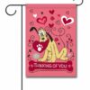 Pluto Valentines Garden Disney Flag