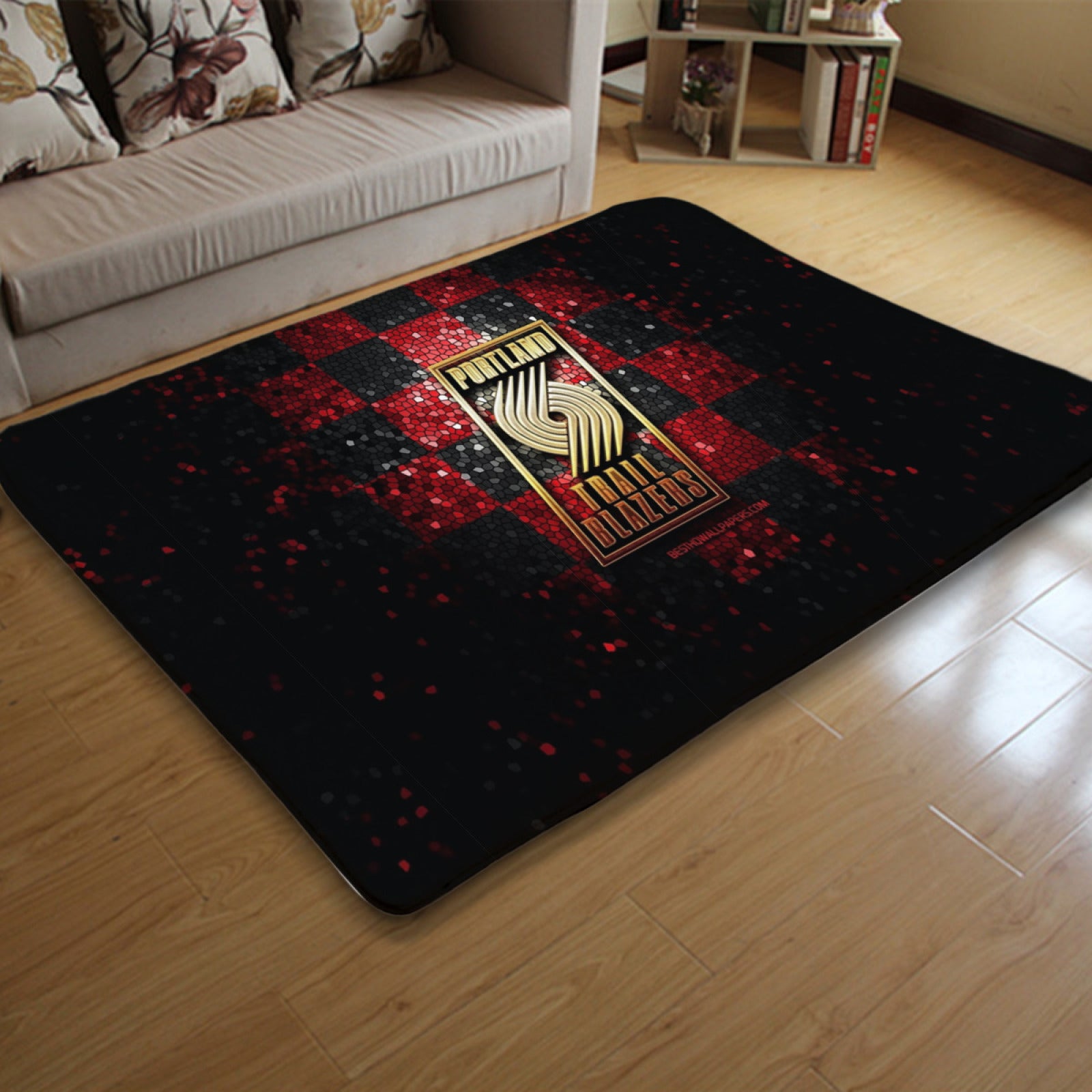 Portland Trail Basketball Blazers Carpet Living Room Bedroom Mats Kitchen Bathroom Rug 1