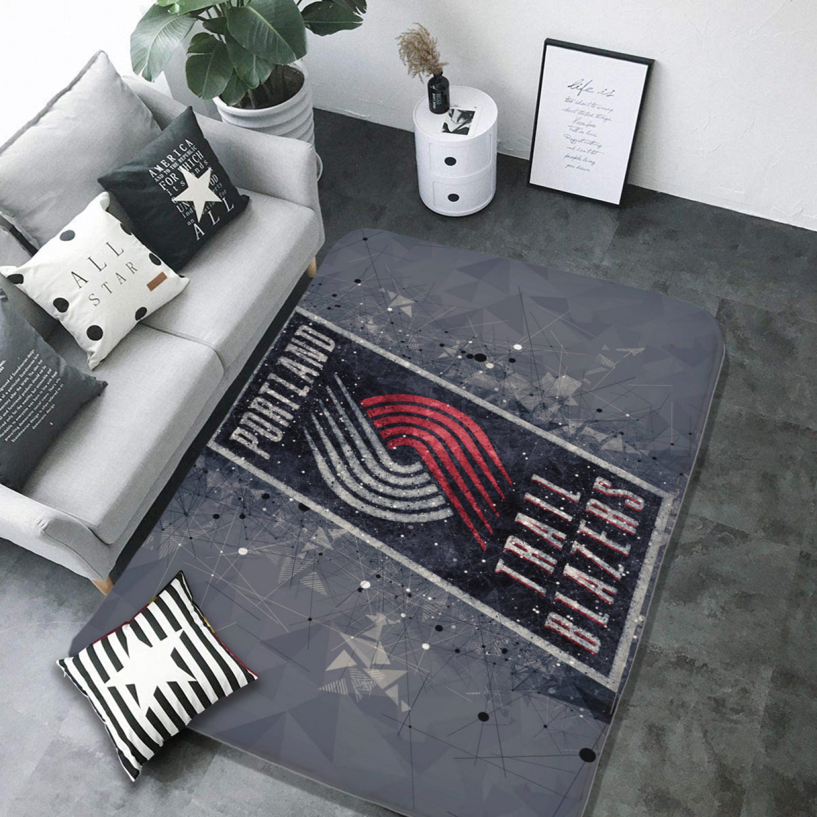 Portland Trail Basketball Blazers Carpet Living Room Bedroom Mats Kitchen Bathroom Rug 2 56acddd7 b153 400d bf57 d50f7e99787c