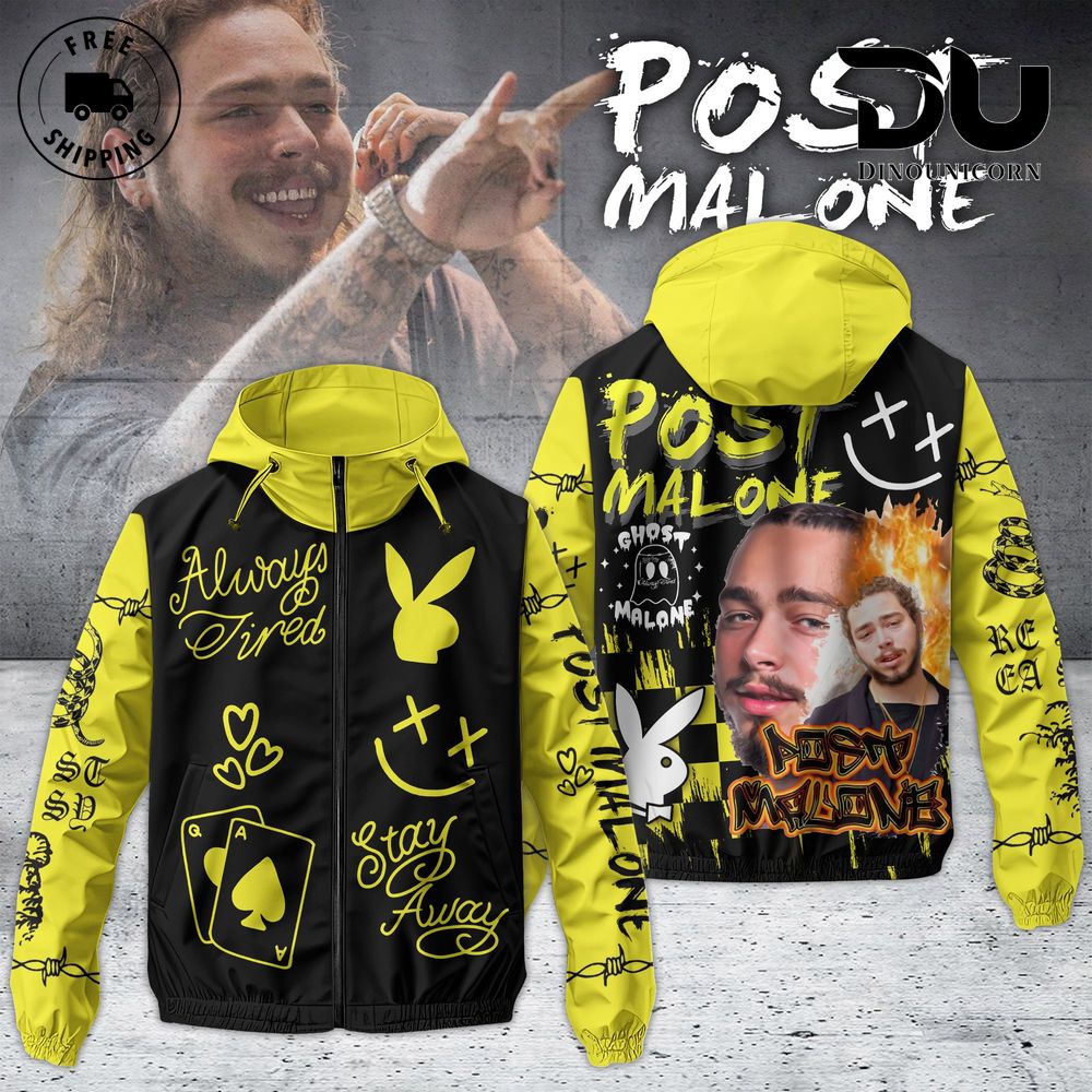 Post Malone Always Tired Windbreaker Outdoor Jacket 1