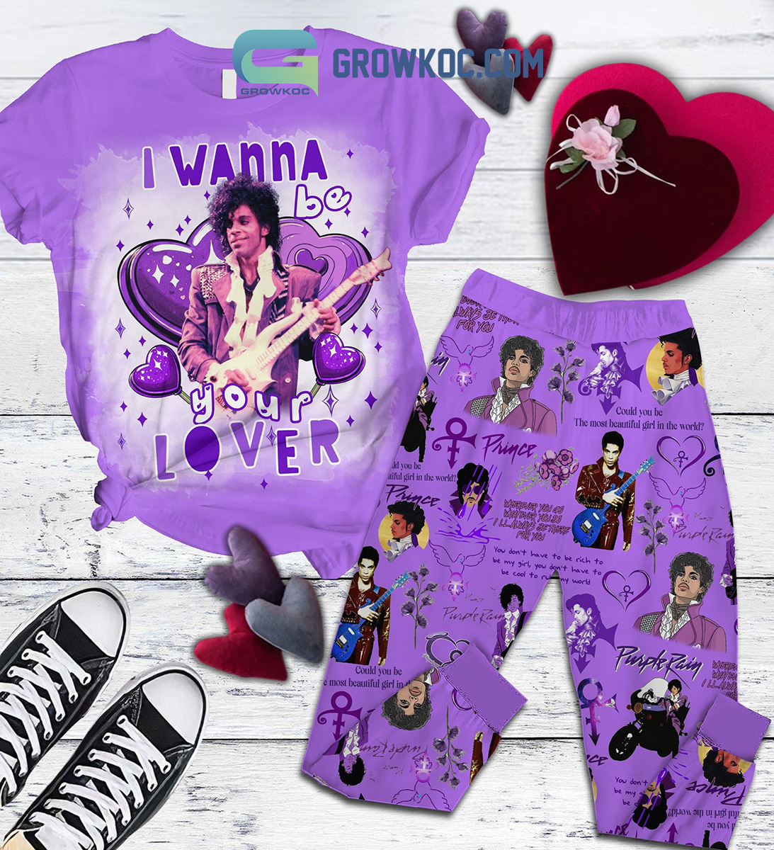 Prince I Wanna Be Your Lover Fleece Pajamas Set2B1 SX0Bb