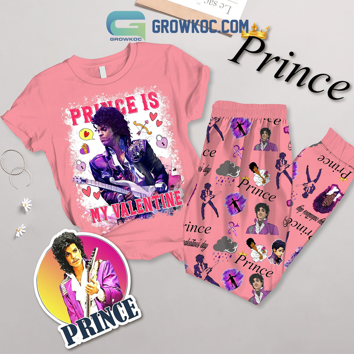 Prince My Valentine Fleece Pajamas Set2B1 OT38N