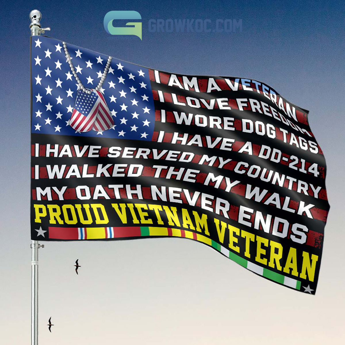 Proud Vietnam Veteran The US Flags House Garden Flags2B1 DWqAz