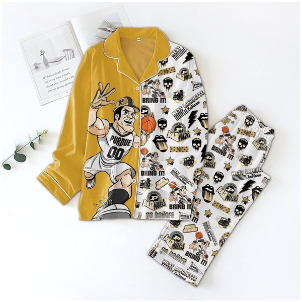 Purdue Boilermakers Basketball Pajamas Set Icons Bundle Style2B1 DGelu