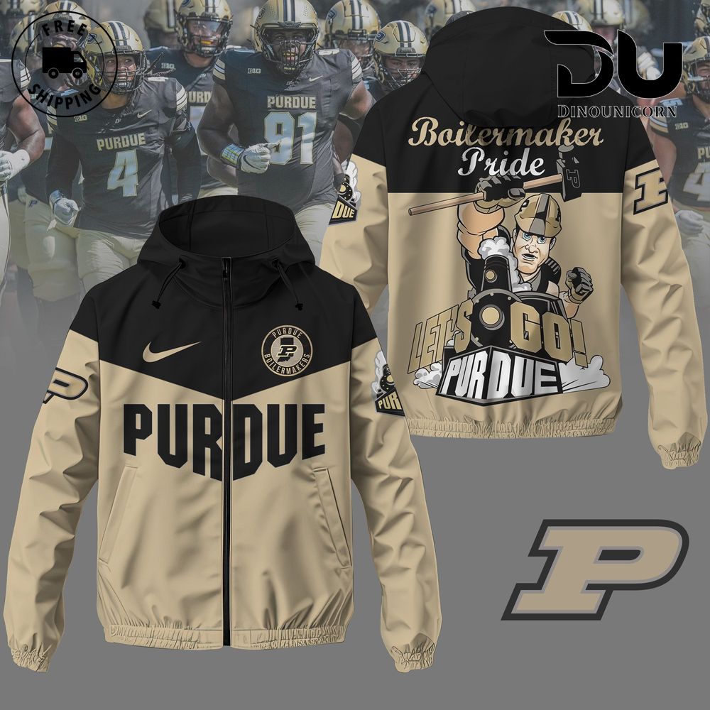 Purdue Boilermakers Football NCAA Windbreaker Jacket 1