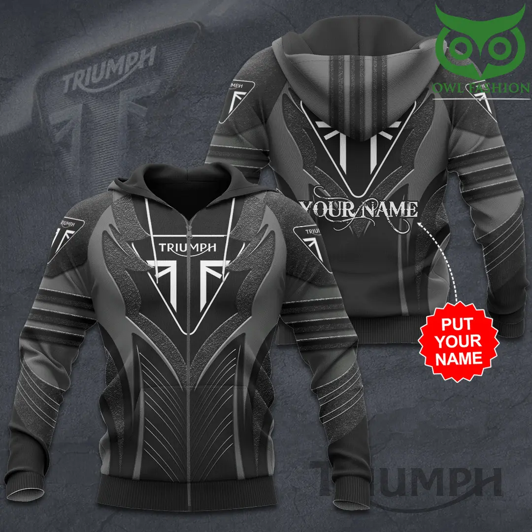 QztqYa1k 10 Personalized Triumph motorcycles black 3D Hoodie