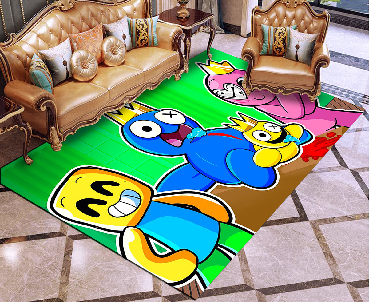 RainbowFriendsGraphicCarpetLivingRoomBedroomSofaRugDoorMatKitchenBathroomMatsforKids 2