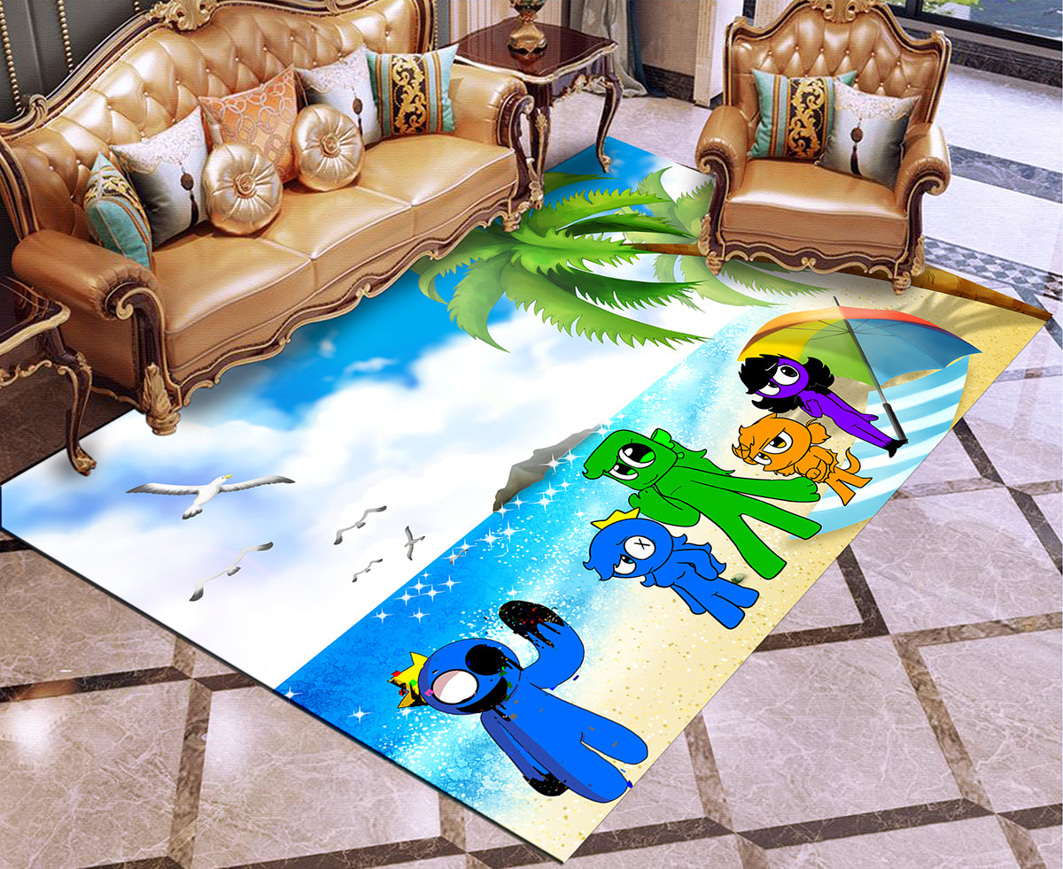 RainbowFriendsGraphicCarpetLivingRoomBedroomSofaRugDoorMatKitchenBathroomMatsforKids 5