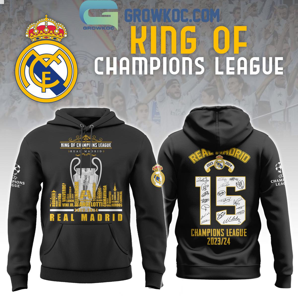 Real Madrid Special Edition For The 15th Champions League Title Hoodie Shirts 1 0cMg8