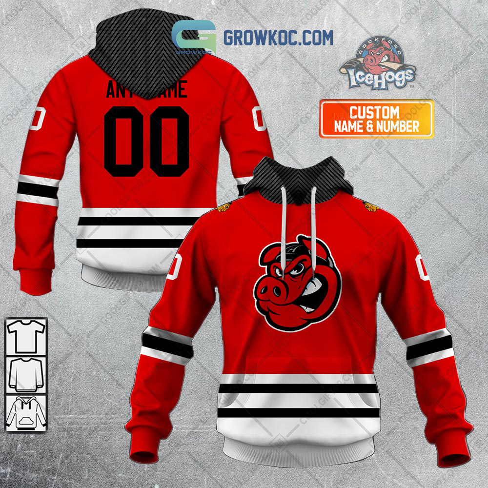 Rockford Icehogs Color Fan Personalized Hoodie Shirts2B1 Il4AW