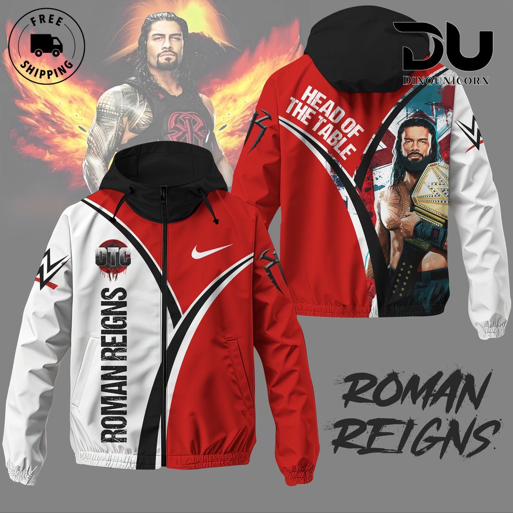 Roman Reigns Head Of The Table WWE Limited Edition Windbreaker Jacket 1