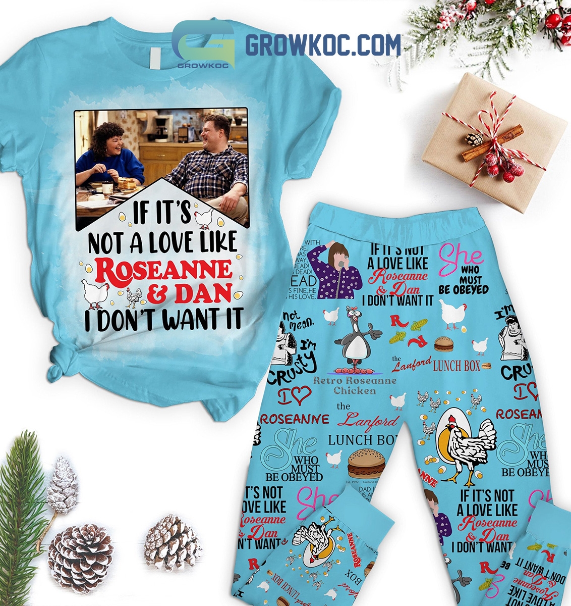 Roseanne Series If It Not A Love Like Roseanne And Dan I Don t Want It Lanford Lunch Box Fleece Pajamas Set2B1 D6SG1