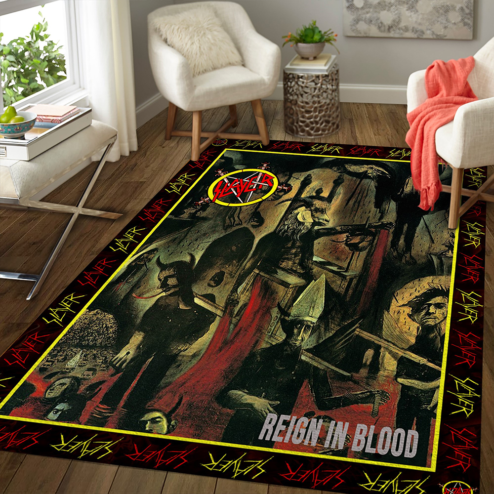 S01 Reign in Blood Rectangular Thickened Home Rug HUANNM4301