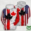 SE6teGZm 24 Canada Flag And Symbols Dual Citizen Hoodie