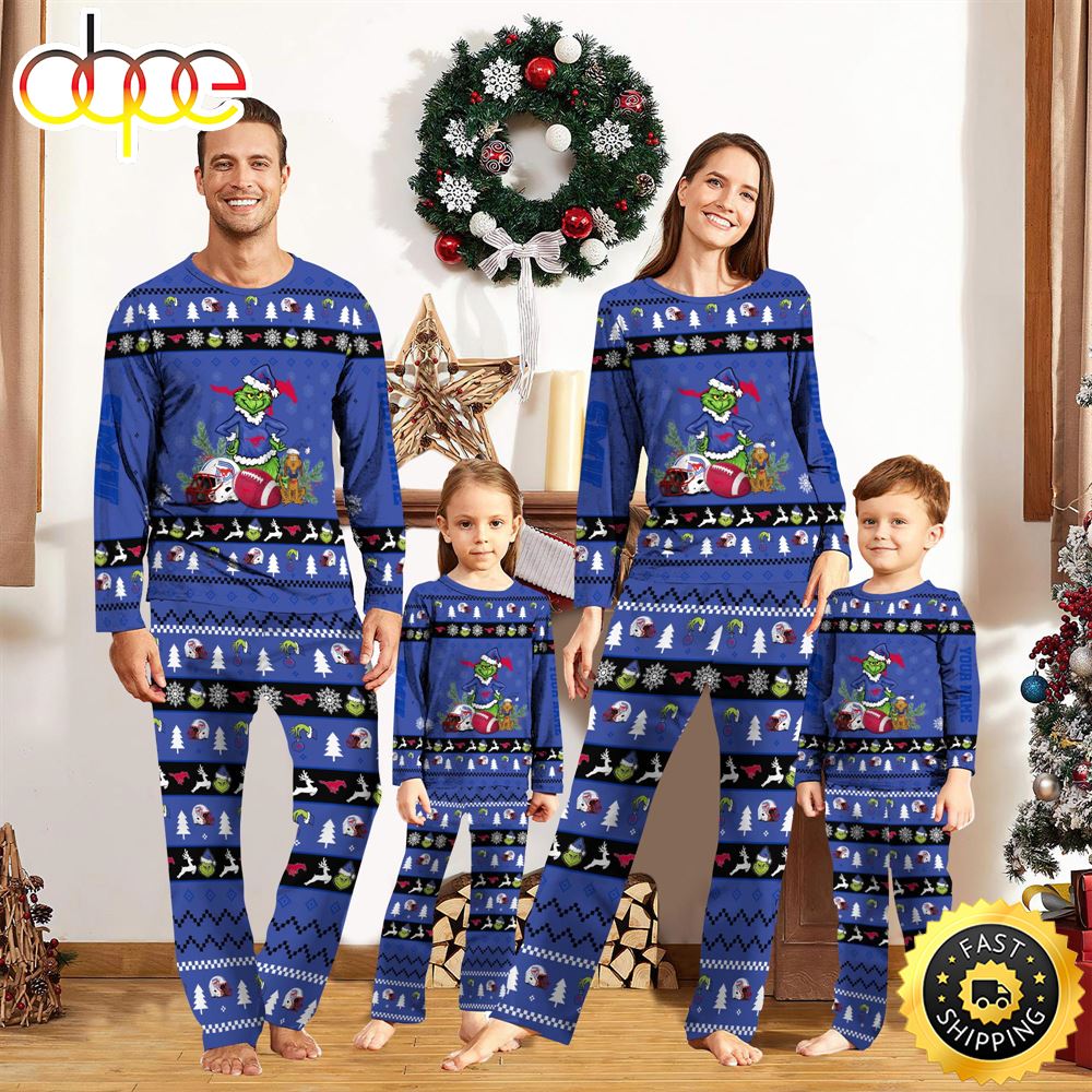 SMU Mustangs NCAA Custom Name Grinch Christmas And Sport Team Pajama Set mjssf9