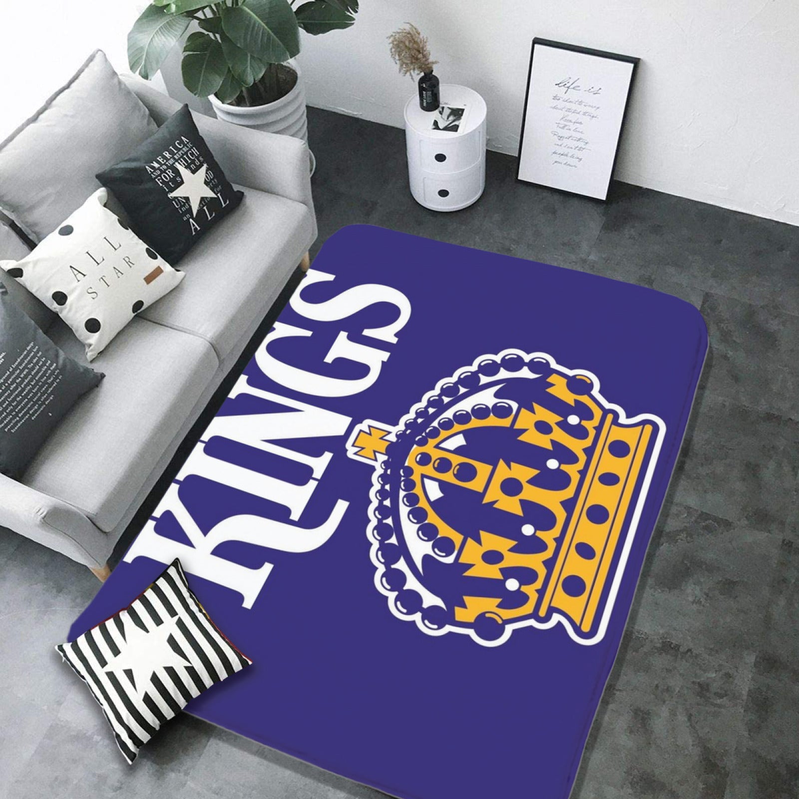 SacramentoBasketballKingsCarpetLivingRoomBedroomMatsKitchenBathroomRug 2