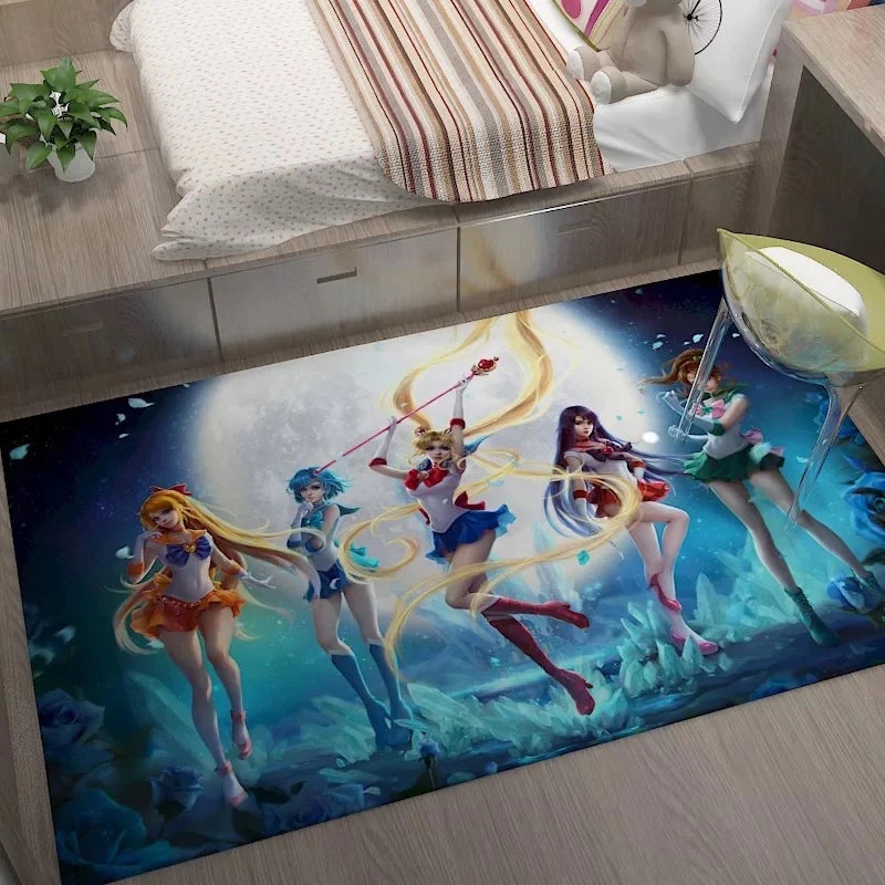 SailorMoonCarpetLivingRoomBedroomSofaMatDoorMatKitchenBathroomRugs 7