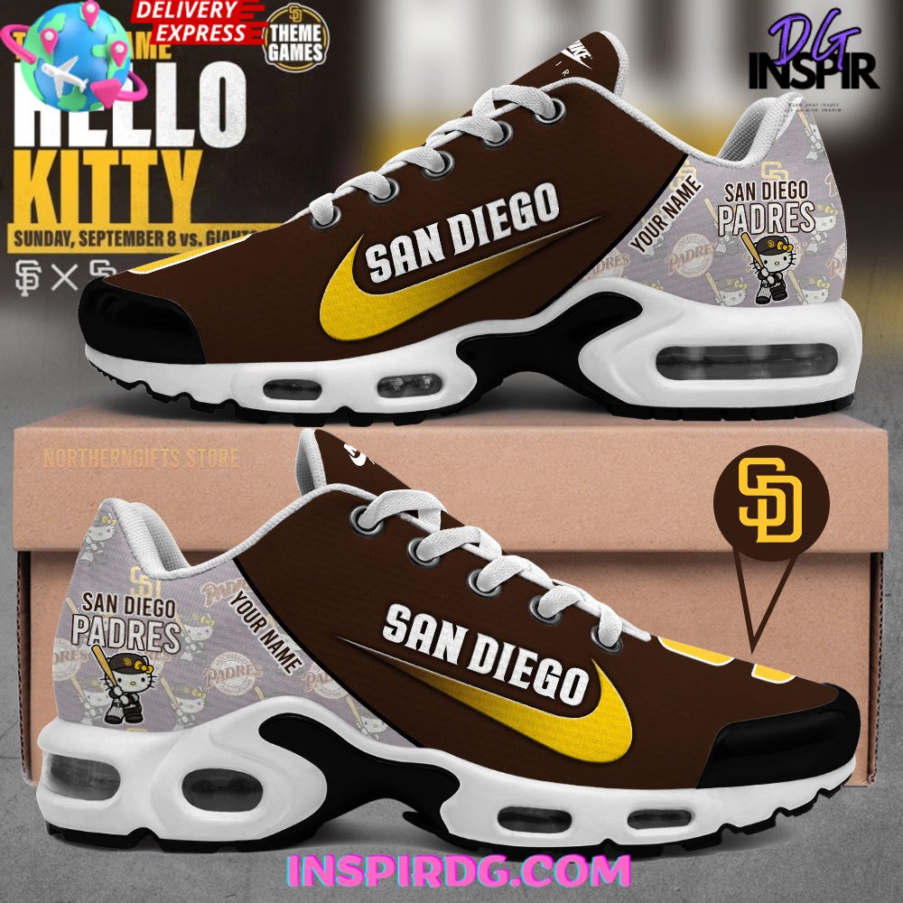 San Diego Padres x Hello Kitty Custom Nike Air Max Shoes 1