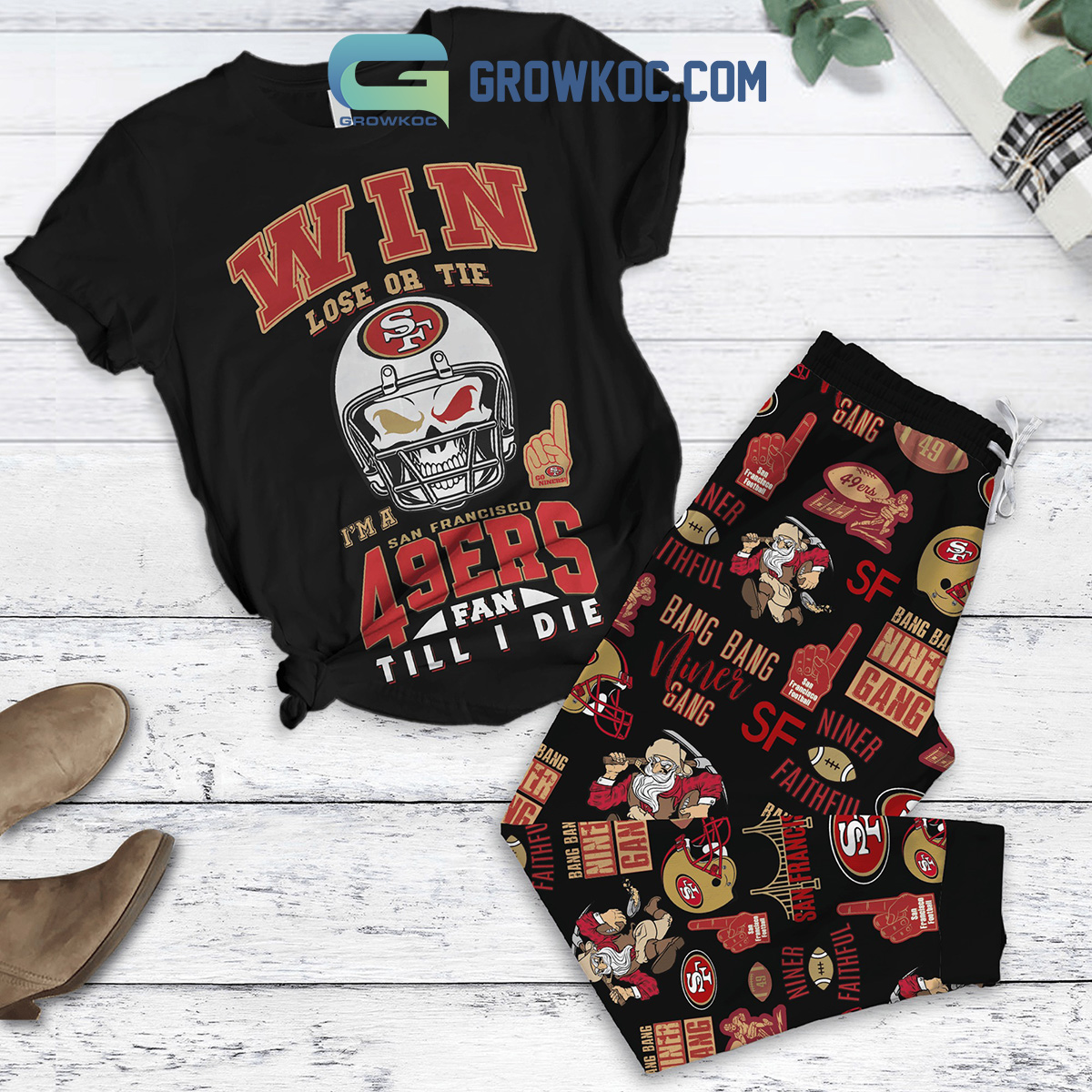 San Francisco 49ers Fan Till I Die Fleece Pajamas Set2B1 bLhFK