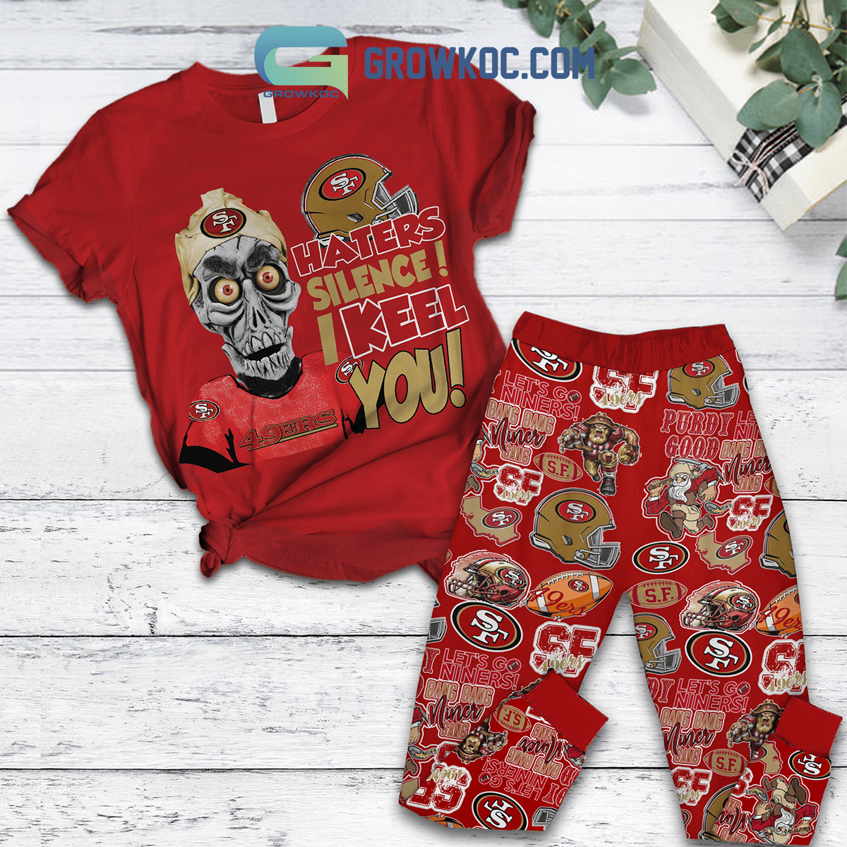 San Francisco 49ers Hater Silence Fleece Pajamas Set2B1 CpSa3