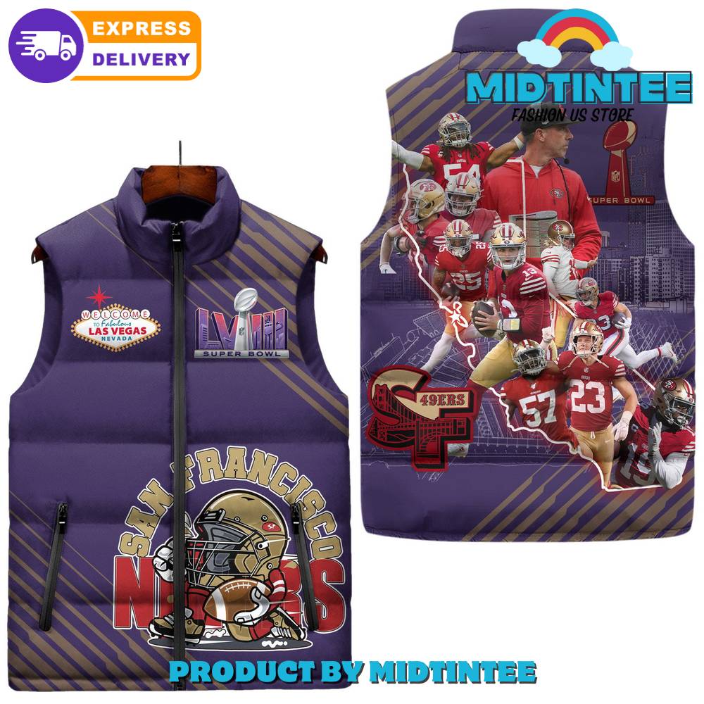 San Francisco 49ers Las Vegas LVIII Super Bowl Cotton Vest 1