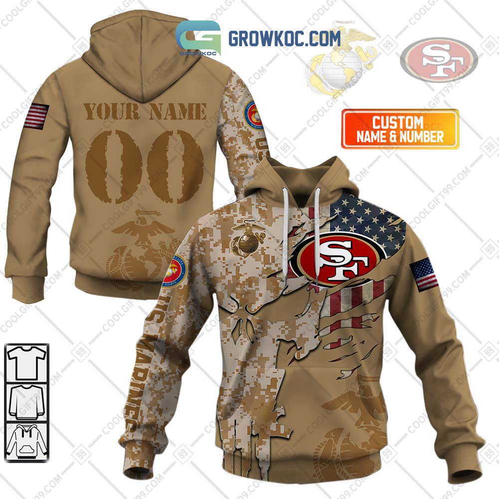 San Francisco 49ers Marine Personalized Hoodie Shirts2B1 to2aI