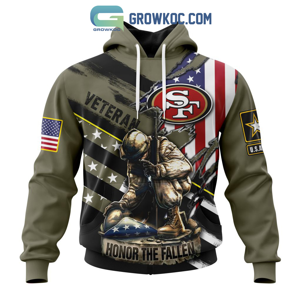 San Francisco 49ers NFL Veterans Honor The Fallen Personalized Hoodie T Shirt2B1 1UEKC