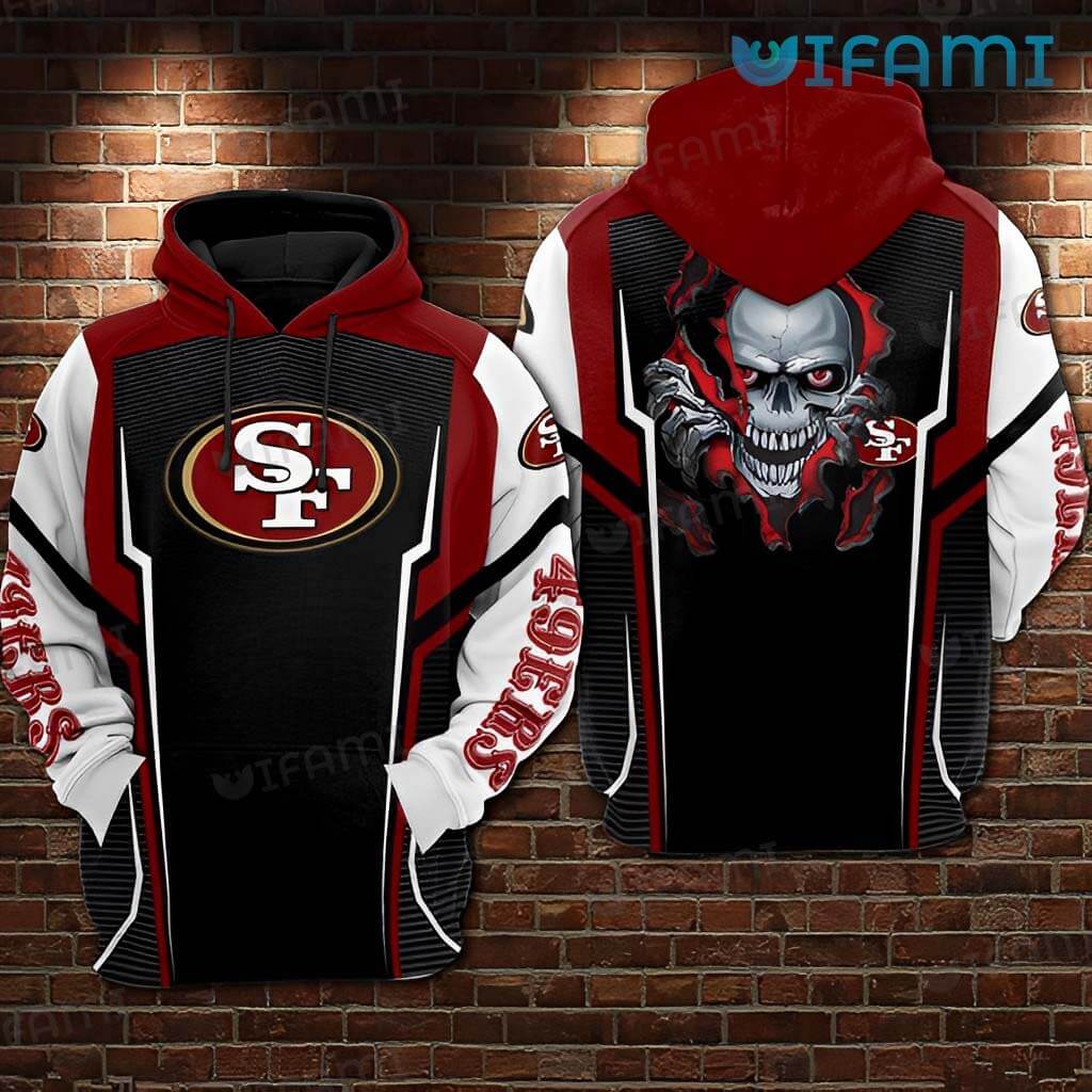 San Francisco 49ers Tearing Out All Over Print Hoodie with Back 0