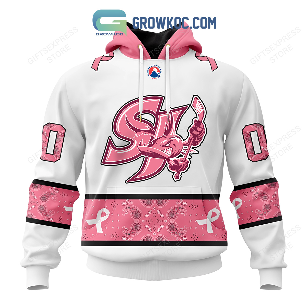 San Jose Barracuda Breast Cancer Personalized Hoodie Shirts2B1 h0vXT