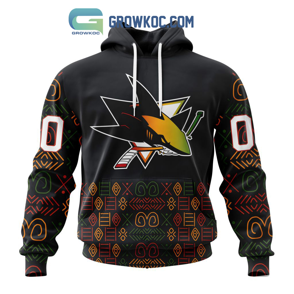 San Jose Sharks Black History Month Personalized Hoodie Shirts2B1 U2Npv