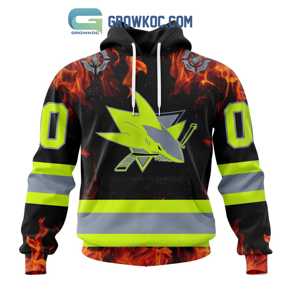 San Jose Sharks Honoring Firefighters Hoodie Shirts2B1 o61Xz