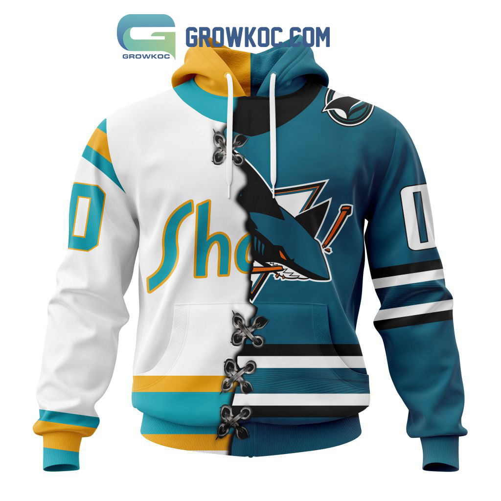 San Jose Sharks Mix Reverse Retro Personalized Hoodie Shirts2B1 mhkdC