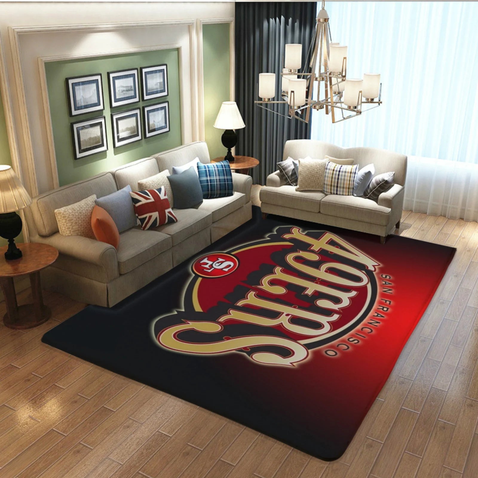 SanFrancisco49ersFootballTeamCarpetLivingRoomBedroomMatsKitchenBathroomRugs 17