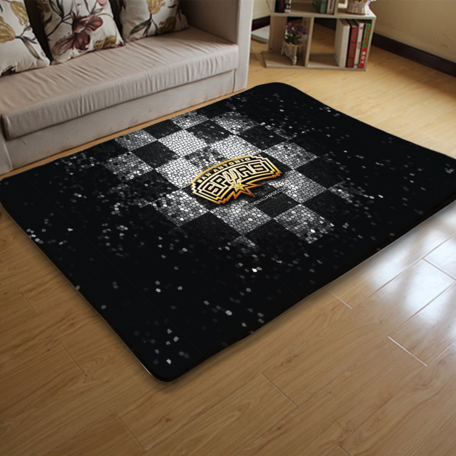 San Antonio Basketball Spurs Carpet Living Room Bedroom Mats Kitchen Bathroom Rug 1 53824c93 8ce3 4673 8ff3 4ff2dd3b8c39