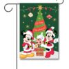 Santa Mickey and Minnie Christmas Garden Disney Flag